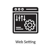 Web Setting  Vector Solid Icon Design illustration. Design and Development Symbol on White background EPS 10 File