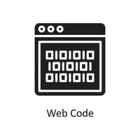 Web Code Vector Solid Icon Design illustration. Design and Development Symbol on White background EPS 10 File