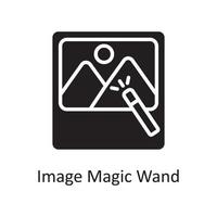 Image Magic Wand Vector Solid Icon Design illustration. Design and Development Symbol on White background EPS 10 File