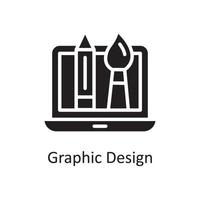 Graphic Design Vector Solid Icon Design illustration. Design and Development Symbol on White background EPS 10 File