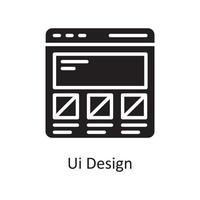 UI Design Vector Solid Icon Design illustration. Design and Development Symbol on White background EPS 10 File