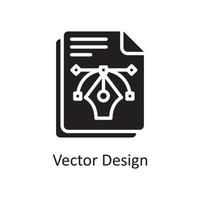 diseño vectorial ilustración de diseño de iconos sólidos vectoriales. símbolo de diseño y desarrollo en el archivo eps 10 de fondo blanco vector