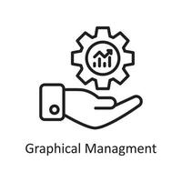 Graphical Management Vector Outline Icon Design illustration. Business And Data Management Symbol on White background EPS 10 File