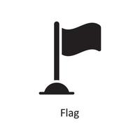 Flag Vector Solid Icon Design illustration. Business And Data Management Symbol on White background EPS 10 File