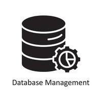 Database Management Vector Solid  Icon Design illustration. Business And Data Management Symbol on White background EPS 10 File