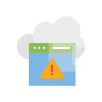 Server Error Vector Flat icon Cloud Computing symbol EPS 10 file