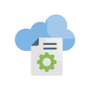 procesamiento en la nube vector icono plano símbolo de computación en la nube archivo eps 10