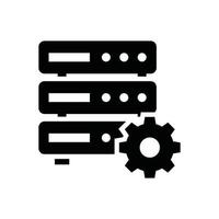 Dedicated Server Vector Glyph icon Cloud Computing symbol EPS 10 file