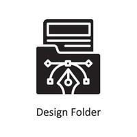 Design Folder Vector Solid  Icon Design illustration. Design and Development Symbol on White background EPS 10 File