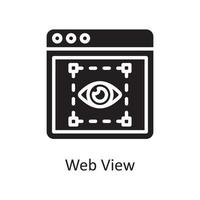 Web View Vector Solid Icon Design illustration. Design and Development Symbol on White background EPS 10 File