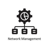 Network Management Vector Solid Icon Design illustration. Business And Data Management Symbol on White background EPS 10 File