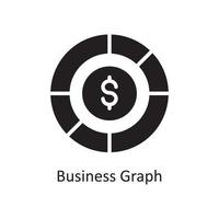 Business Graph Vector Solid Icon Design illustration. Business And Data Management Symbol on White background EPS 10 File