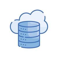 Cloud Data Vector Blue icon Cloud Computing symbol EPS 10 file