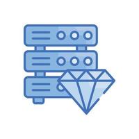 Premium Hosting Vector Blue icon Cloud Computing symbol EPS 10 file