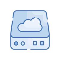 Cloud Drive Vector Blue icon Cloud Computing symbol EPS 10 file