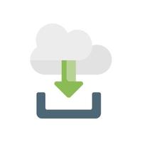 Cloud Downloads Vector Flat icon Cloud Computing symbol EPS 10 file