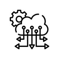 Cloud Management Vector line icon Cloud Computing symbol EPS 10 file