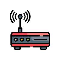 Wireless Modem Vector Outline Filled icon Cloud Computing symbol EPS 10 file