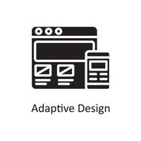 Adaptive Design Vector Solid Icon Design illustration. Design and Development Symbol on White background EPS 10 File