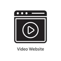 Video Website Vector Solid Icon Design illustration. Business And Data Management Symbol on White background EPS 10 File