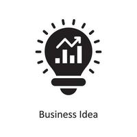 ilustración de diseño de icono sólido de vector de idea de negocio. símbolo de gestión de datos y negocios en el archivo eps 10 de fondo blanco