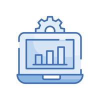 Data Processing Vector Blue icon Cloud Computing symbol EPS 10 file