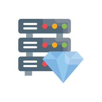 Hosting server Vector Flat icon Cloud Computing symbol EPS 10 file