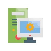 Workstation Vector Flat icon Cloud Computing symbol EPS 10 file