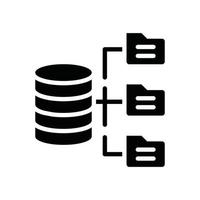 almacenamiento de datos vector glifo icono cloud computing símbolo eps 10 archivo