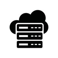 Cloud Hosting Vector Glyph icon Cloud Computing symbol EPS 10 file