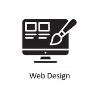 Web Design Vector Solid Icon Design illustration. Design and Development Symbol on White background EPS 10 File