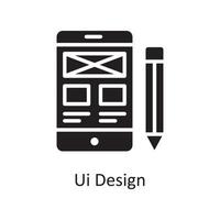 Ui Design Vector Solid Icon Design illustration. Design and Development Symbol on White background EPS 10 File