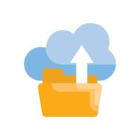 carga de datos vector icono plano cloud computing símbolo eps 10 archivo