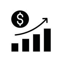 Increase Investment .Vector Solid  icon Business Growth and investment symbol EPS 10 file vector