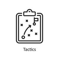 Tactics Vector Outline Icon Design illustration. Business And Data Management Symbol on White background EPS 10 File