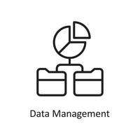 Data Management Vector Outline Icon Design illustration. Business And Data Management Symbol on White background EPS 10 File