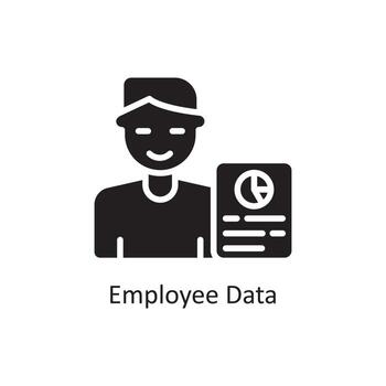 Employee Data  Vector Solid Icon Design illustration. Business And Data Management Symbol on White background EPS 10 File