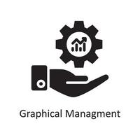 Graphical Management Vector Solid Icon Design illustration. Business And Data Management Symbol on White background EPS 10 File
