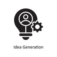Idea Generation Vector Solid Icon Design illustration. Business And Data Management Symbol on White background EPS 10 File
