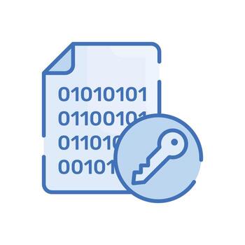 Data Encryption Vector Blue icon Cloud Computing symbol EPS 10 file