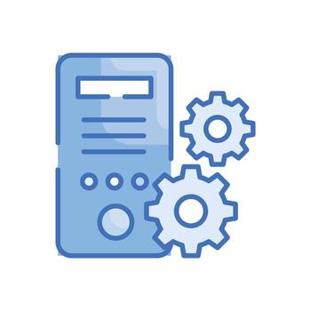 System Preferences Vector Blue icon Cloud Computing symbol EPS 10 file