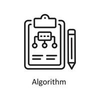 Algorithm  Vector Outline Icon Design illustration. Design and Development Symbol on White background EPS 10 File