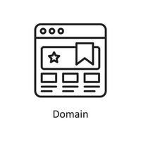 Domain Vector Outline Icon Design illustration. Design and Development Symbol on White background EPS 10 File