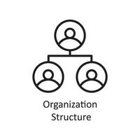 Organization structure Vector Outline Icon Design illustration. Business And Data Management Symbol on White background EPS 10 File