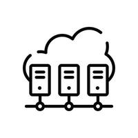 Cloud Data center Vector line icon Cloud Computing symbol EPS 10 file