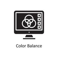 Color Balance Vector Solid Icon Design illustration. Design and Development Symbol on White background EPS 10 File