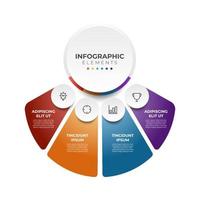 4 list of steps or sequence layout diagram, infographic element vector template