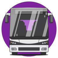 modern city bus front view, vector illustration