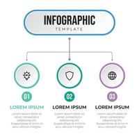 plantilla de infografía empresarial con 3 opciones, lista, pasos, procesos. se puede utilizar para flujo de trabajo, esquema, gráfico, diagrama, información, presentación, diapositiva, folleto, afiche, etc. vector