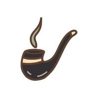 Smoking pipe. Vector hand drawn isolated element